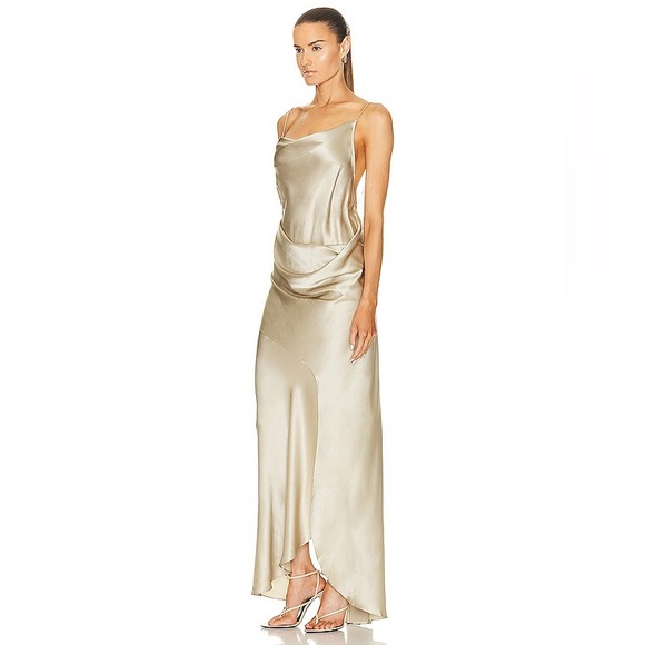 NWT CHRISTOPHER ESBER Verdant Falls Draped Dress Size AU 10 / US 6 $1095 - Picture 2 of 10